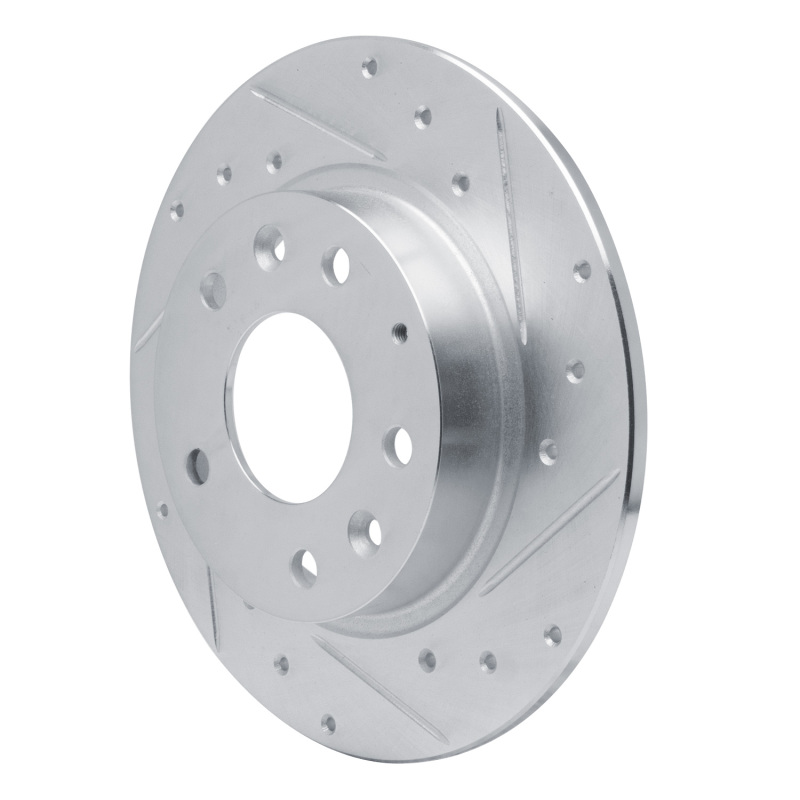 Mazda 3 Brake Rotor (1) - Rear Right - R1 Concepts - Drilled & Slotted - Silver - `14-`25